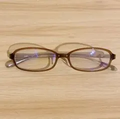 Zoff ブルーライトカット メガネ PCメガネ ブラウン ケース付き