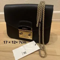【定価約5万・極美品】FURLA フルラ メトロポリス ショルダーバッグ 黒のサムネイル