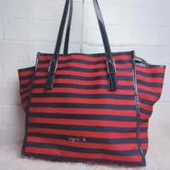 アニエスベーボヤージュ　ボーダー　トートバック　A4ファイル可