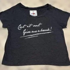 w♥c ロゴプリント Tシャツ チャコールグレー Fサイズ 平成ギャルY2K