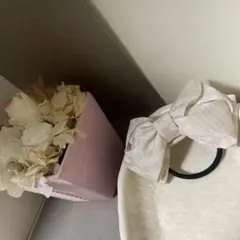ハンドメイド　リボンヘアゴム