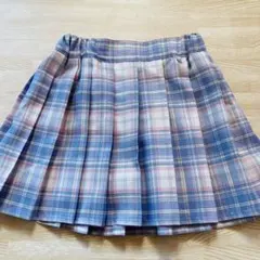 チェック　プリーツスカート　スカパン　キュロット　パンツ　シスタージェニィ