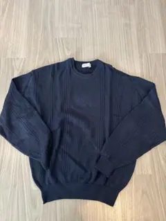 バーバリー　Burberry ネイビー ニット　L ヴィンテージ　古着