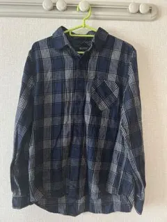 nano universe 長袖チェックシャツ M