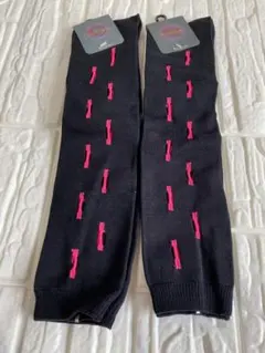 レディース ハイソックス ロング靴下 ブラック 2足まとめ売り 新品