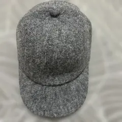 ZARA グレー ニット ベースボールキャップ