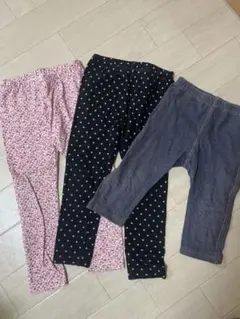 ユニクロレギンスパンツ 3点セット サイズ100