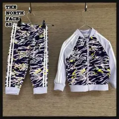 【アディダス】セットアップジャージキッズ85　迷彩カモフラ　幾何学　紫B1