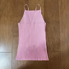 courreges リブ キャミソール ピンク Sサイズ - メルカリ