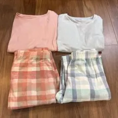 パジャマ 130 140 ユニクロ　長袖　年子　双子　ミックスツイン　色違い