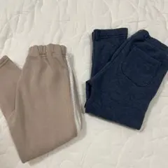 裏起毛　長ズボン　2枚セット 男女兼用