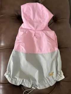 犬用 レインコート ピンク グレー Mサイズのサムネイル
