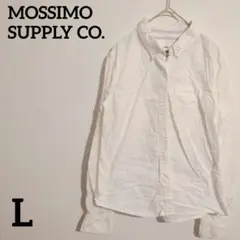 MOSSIMO SUPPLY CO. L ホワイト 長袖シャツ コットン混合