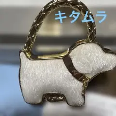 Kitamura 犬型チャーム バッグハンガーホワイト値下げしましたのサムネイル