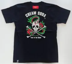 【新品】ピンクドラゴン / Cream Soda スネークスカルTシャツ(XL)のサムネイル
