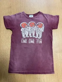 デニム　ダンガリー　ビンテージ加工Tシャツ　Lサイズ 01 超美品