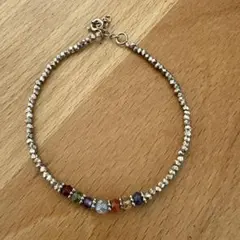 《天然石ビーズ》7色ブレスレット・アンクレット
