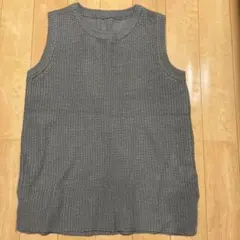 モカ　ノースリーブ ニットベスト　Mサイズ