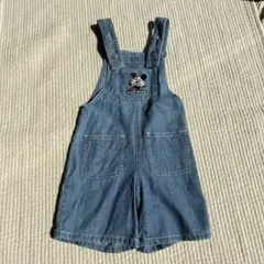 ミッキーマウス デニムショートオーバーオール