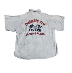 style eyes チェッカー ボウリングシャツ チェーンステッチ レーヨン