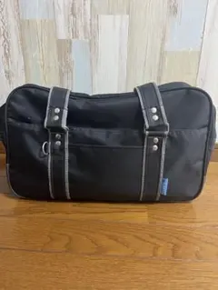 【スクバ】新学期に★美品スクールバッグ　ブラック×グレー