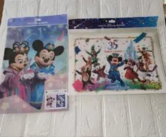 訳あり　ファイル（ディズニーリゾート：七夕2018）３５周年　クリアファイル