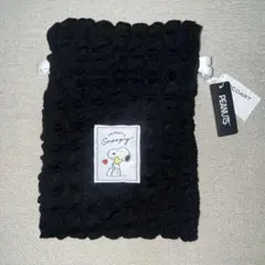 スヌーピー 巾着黒