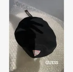 GUESS ブラック ベレー帽 Y2K