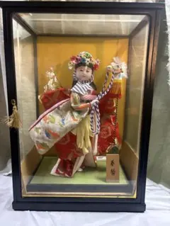 美品】日本人形 藤娘 ガラスケース入り - メルカリ