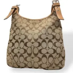 極美品　COACH コーチ　ショルダーバッグ　斜め掛け　キャンバス　レザー