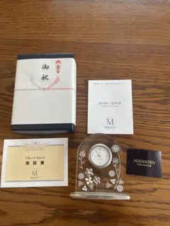 MIKIMOTO ミキモト 置時計 パール 花モチーフ