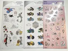 セリア　キャンドゥ　ダイソー 100th ディズニー　シートシール　3点セット