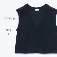 a2531▶レプシィム　Vネックベスト【F】ブラック　サイドスリット　カジュアル