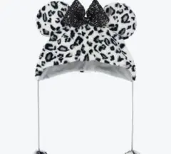 ディズニー ファンキャップ ヒョウ柄 ミニー 白黒