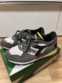 Diadora グレー/ホワイト/イエロー　26.5