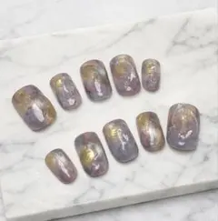 サイズオーダー！大人ニュアンスマグネットネイルチップ 10個セット