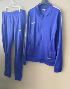 ナイキNIKEジャージ上下2点セット青ドライフィットMセットアップ速乾SET薄手