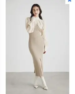 rienda ボレロSETレイヤードKnit OP