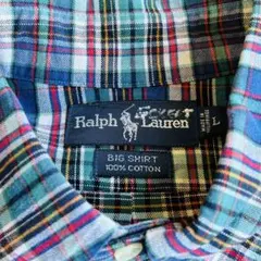 Ralph Lauren BIG SHIRT Lサイズ チェック柄 シャツ