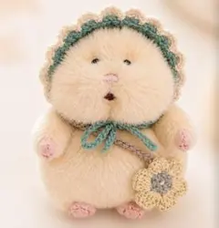 はむにぎり　ボンネット＋お花バッグ　ダスティグリーン