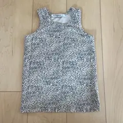 ミンゴ　mingo タンクトップ　ドット　ベージュ　120cm