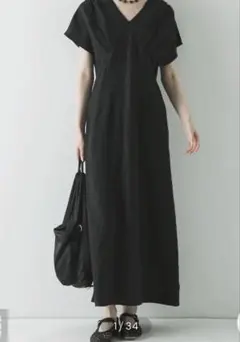 ウエストタックフレンチスリーブワンピースのサムネイル