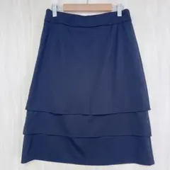 ボンサンス【38】【M】タイトスカート　レイヤードデザイン　ひざ丈　ビジネス　夏のサムネイル
