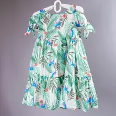 【極美品】ケイトスペード 肩あき ボタニカル ワンピース 100 夏の旅行に◎