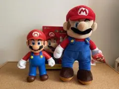 【新品未使用】スーパーマリオフィギュア&マリオ特大サイズぬいぐるみ　２点セット