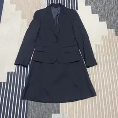 洗える 洋服の青山　n-line Preciousスーツ 9号11号 紺 美品