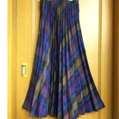 sale⭐️未使用 ニコアンド チェック プリーツスカート ロング マキシ丈