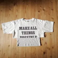 Pinklatteメッセージプリント Tシャツ Mサイズ