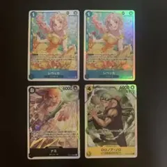 神の島の冒険　ワンピースカード　SR 4枚セット　ナミ　レベッカ　ゾロ