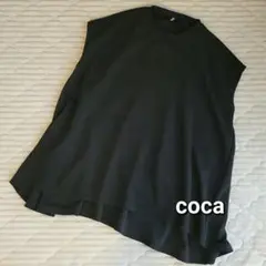coca フレアシルエット フレンチスリーブカットソー ブラック Mのサムネイル